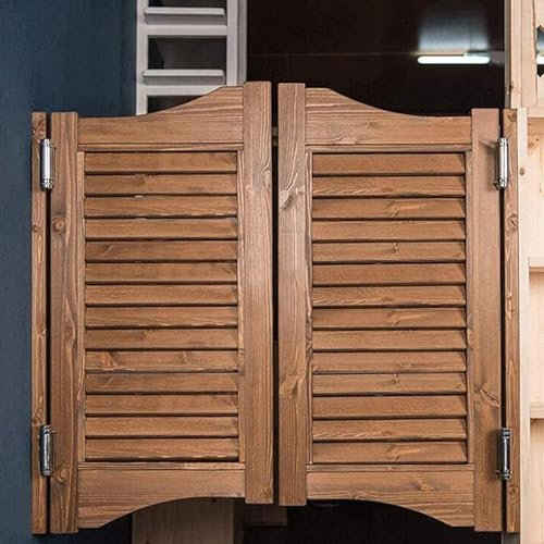 Porte battante à persiennes vintage pour intérieur de maison, couloir, porte de douche classique style saloon porche de douche (l 125 x H 90 cm)