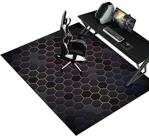 Bürostuhl Unterlage Gaming Teppich Unterlage Schreibtischstuhl Schutzmatte Bürostuhl Rutschfeste 70 x 90 cm Bodenschutzmatte Rollmatte Bürostuhl Stuhl Unterlegmatte für Laminat Parkett Hartböden