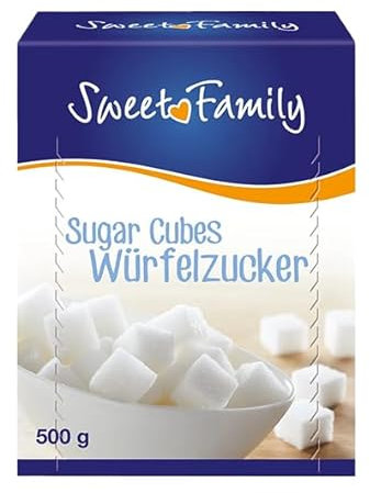 Würfelzucker Großpackung 14 x 500g Zucker in Würfel im Karton 14er Pack von Sweet Family 7 kg