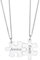 INBLUE Personalisierte Name Puzzle Stück Halskette für Frauen Puzzle-Halskette für Schwestern Beste Freundin Edelstahl Puzzle Anhänger Halskette Sets Schmuck Geschenk für Paar 02 - Silber & 2 Stück