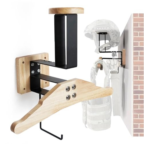 Helmhalter Wand,Motorradhelm Halterung Wand für Taktische Weste Platte Träger (Protokollfarbe)