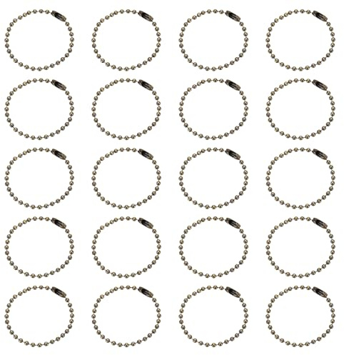 sourcing map Kugelkette aus Metall mit Verbindungsstücken für Schlüsselanhänger, Anhänger, Schmuck, Halskette, Weihnachtsdekoration, Bronze, 30 Stück