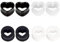 LOCCY Herzform Ohr Tunnels, 4-20mm Silikon Flesh Tunnel Acryl Ohr Tunnel Plug Schwarz Weiß Ohr Expander Double Flared Flexible Tunnels Piercing für Herren Damen (4 Paar, 12mm)