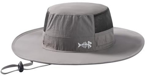 Bassdash UPF 50 + Angeln Sonnenhut Herren Wasserdicht Unisex Breite Krempe Bucket Boonie Hut Outdoor Fischerhut für Wandern Camping Safari Klassische BuschhüTe FH15