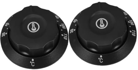 POPETPOP 2pcs Thermostat Knob Replacement for Oven Stove Accessories Digital Thermostat Controller Knobs for Gas Stove Dial