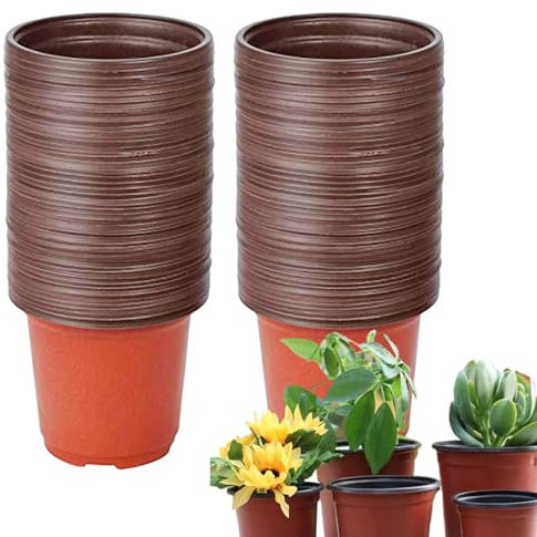 Pflanzgefäße – Blume aus hochwertigem Kunststoff mit Drainage für gesundes Wachstum, ideal für den Innenbereich, Sukkulenten, Kakteen und Gartenblumen
