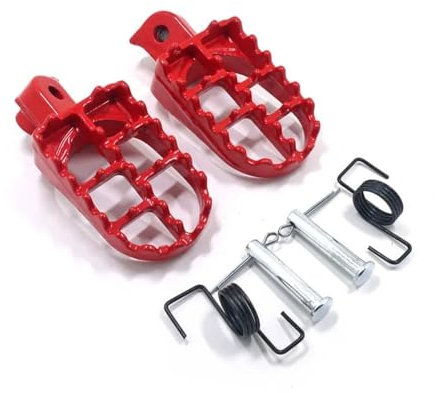 Cale Pied Moto Repose-Pieds Rouges Repose-Pieds pour Yam&aha TW200 PW50 PW80 Adaptés pour CRF50 CRF70 KX65 KLX110 Couvercle De Repose-Pieds De Moto Pédales