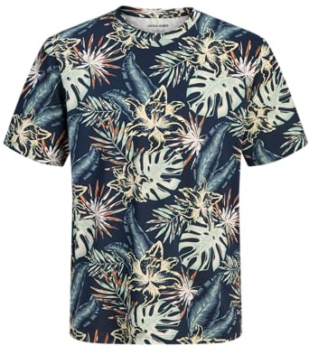 JACK & JONES Jjhonolulu AOP Tee Ss Crew Neck