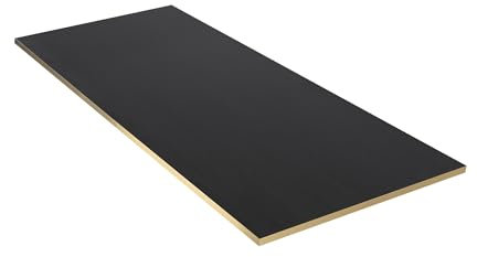 WRK21 Tischplatte 160 x 80 cm Sorano Eiche/Gold - 25 mm melaminbeschichtete Arbeitsplatte, ABS-Kante, pflegeleicht - für Schreibtische, Home-Office & DIY