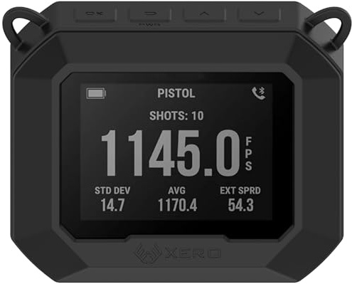 Silikon Schutzhülle für Garmin Xero C1 Pro, stoßfeste Abdeckung mit Haken & Lanyard Ports, Anti-Scratch Timer Case für Xero C1 Pro Zubehör (Schwarz)