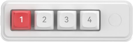 sodeber Kleine Tastatur mit 4 Tasten, Gaming-Tastatur mit programmierbaren und vibrierenden Farb-LED-Effekten, doppelter USB-C-Anschluss