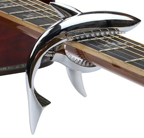 Capotasto per ukulele, capotasto per chitarra a squalo, capotasto con | corde in metallo, tattile Po, acustico, forgiatura e intonazione, leggero capotasto per K, chitarra elettrica, ukulele