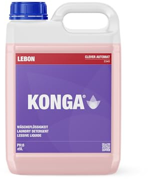 Konga Clever Automat pH-neutrales Waschmittel, Flüssigwaschmittel-Konzentrat, Waschseife für automatische Waschmaschinen, 4.5 Liter – Rice Flower Duft
