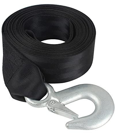 Blmirror Boat Trailer Winch Strap Replacement with Hook for Boat, Fishing Jet Ski,Towing Replacement Securing Tie Down Marine
