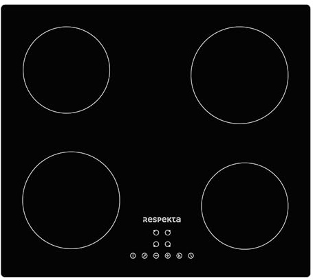 Respekta Allexus Induktionskochfeld 60 cm / 4 Kochzonen/Induktion / 9 Leistungsstufen/Touch Control/Booster & ECO-Funktion/Kindersicherung/Timer/Schwarz / KM4295I-19