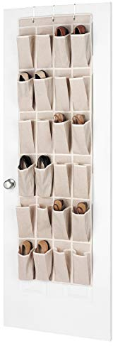 Whitmor 6082-13 Natürliche Leinen Soft-Lagerung Over-the-Tür-Schuh-Organisator
