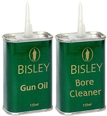 Bisley GUN OIL & BORE CLEANER Scrubber Solvent Rifle/Shotgun Cleaning Gun Kit