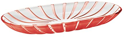 Guzzini Vassoio Portata Grace, Rosso Chiaro, 38 x 19 x h4.5 cm