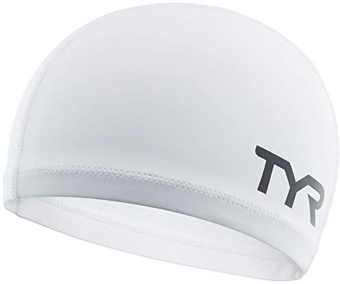 TYR Badekappe Silikon Komfort, Unisex, weiß, Einheitsgröße