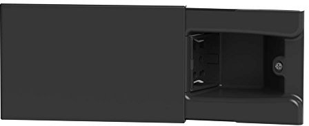 4Box 4B.06.H21 Presa a Scomparsa per Scatola da Incasso a 4 Moduli Completa, Nero