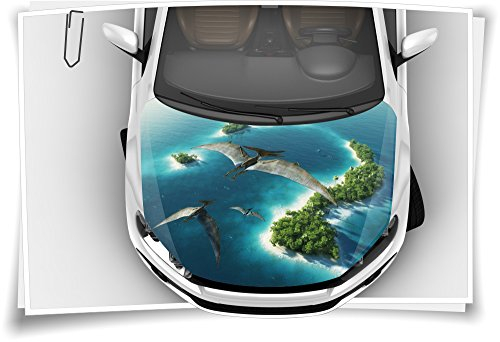 Meer Insel Palmen Motorhaube Auto-Aufkleber Steinschlag-Schutz-Folie Airbrush Tuning Car-Wrapping Luftkanalfolie Digitaldruck