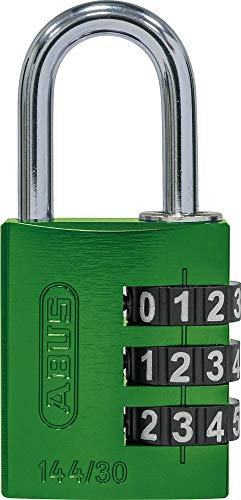 ABUS Candado de combinación con números grandes, color verde, 30 mm