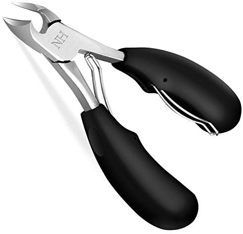 New Huing Podiatrist Toenail Clippers, Professional Thick & Ingrown Toe Nail Clippers for Men & Seniors, Pedicure Clippers Toenail Cutters, Super Sharp Curved Blade Grooming Tool