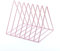 Solide Bookends File Storage Shelf Buch-Standplatz-Desktop Nordic Schmiedeeisen Datei-Buchhalter Büro-Schreibtisch-Speicher Book Organizer (Color : Pink, Size : Triangle)