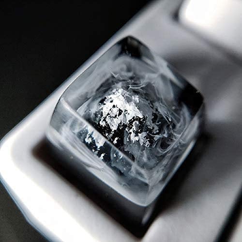 aikeec Key Cap for Cherry MX Mechanical Backlit Resin Fuji Snow Mountain, Fit the Cross Keyboard, 1U Handmade