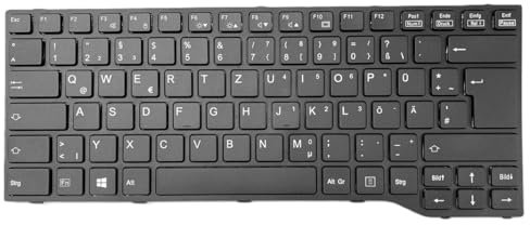 T-ProTek DE Tastatur mit Schwarz Rahmen für Fujitsu LifeBook E744 (M8501DE)