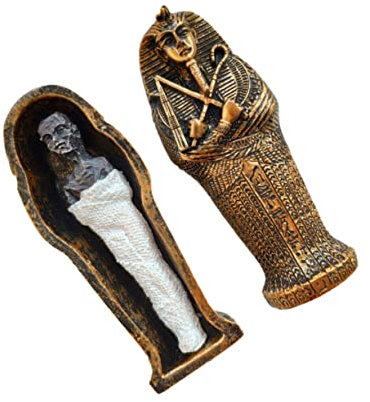 HOMSFOU Mumien Ornament Resin Dekoration für Aquarium und Fischbecken Fisch Tank Accessoires für Lebendige Landschaftsgestaltung Lustige Spielzeuge für Partys und Cosplay