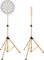 Pronomic DA-45S HO Ständer für Dartscheibe - Dartboard Halterung - Dartständer aus Stahl - Holzoptik - stufenlos höhenverstellbar