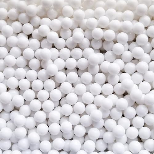 PEBBLE HUG High Grade 0.20g BB Pellets Biodegradable Plastic Shooting Firing Balls for Airsoft Gun, Highly Polished Shooting Pellets, Pack of 1000 Bullets (Plain white)