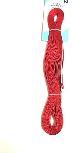 Petlando Nylon-Schleppleine rot 10 m/ 10 mm mit Schlaufe