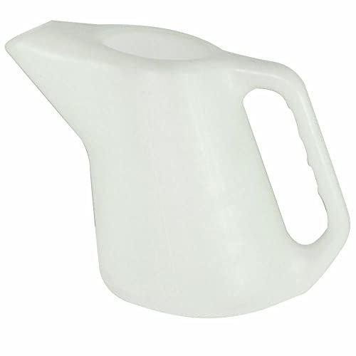 TRTO 1.5L Tapered Measuring Jug Strong Plastic Pouring Spout for Water Liquids Fuel Petrol Diesel