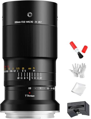 TTartisan 100mm F2.8 Makro 2X Vollformat-Objektiv mit Manueller Fokussierung, Kompatibel mit Fujifilm Fuji GFX-Mount-Kameras GFX50S GFX50SII GFX50R GFX100 GFX100II GFX100S GFX100SII usw.