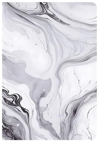 Berkin Arts Kompatibel mit iPad Pro M4 2024 11 Inches Case - White Marble with Black Veins, Slim and Protective Cover