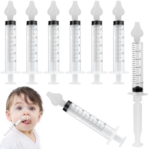 JEYORZY 8 Stück Baby Nasendusche, Wiederverwendbare Nasenreiniger, Nasenspülung Kinder Tragbares, Nasenreinigungs, Nasenwaschreiniger, Professionelle Nasenspülung, Sicherer und Komfortabel