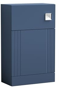 Balterley Modern Bathroom Retro Floor Standing WC Back to Wall Toilet Unit, 500mm, Satin Blue