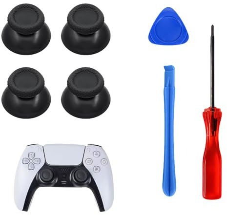4 Pcs Thumbsticks Joysticks(Schwarz) | Tmr Elektromagnetischer Stick Joystick Analogsticks Und Reparatur Werkzeuge Kit Für Ps5 Dualsense Controller,No Drift
