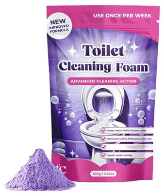 Fizzclean Nettoyant pour Toilettes, Fizzclean Toilette Nettoyage Mousse, Fizzclean Toilette, Fizz Clean WC, Élimine les taches en 20 minutes, Nettoyage sans frotter(1 sacs)