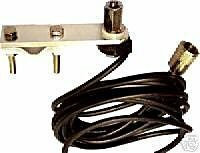 Flat bar mirror mount, cable and PL259 for CB Radio Antennas