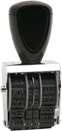 Traditioneller Datumsstempel, Gummi, Größe 1,5, Schwarz (RD015)