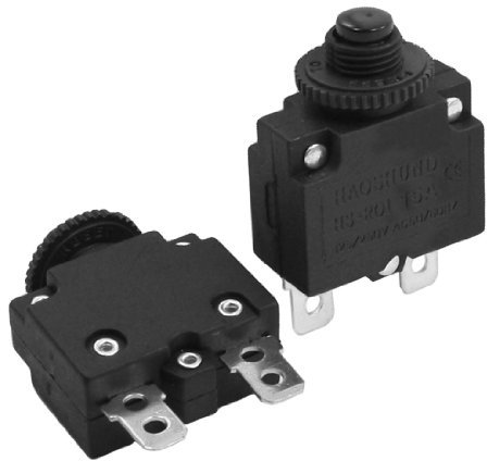 sourcingmap 2pcs réinitialisent disjoncteur de protection thermiques contre surcharges AC 125V 250V 15A