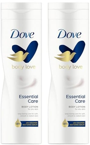 Dove Nourishment Wesentliche Body Lotion - Trockene Haut (250 ml) - Packung mit 2