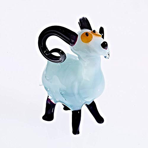CRISTALICA Steinbock Midi 6-8cm Glas Tiere Figuren Sammeln Vitrine Miniatur Zoo