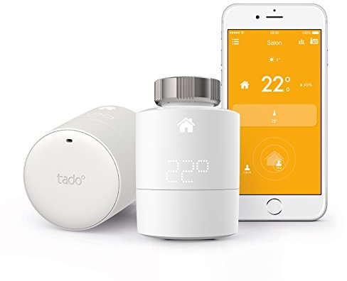 tado° Tête Thermostatique Intelligente Kit de Démarrage V3 - Contrôle intelligent du Chauffage, Fonctionne avec Amazon Alexa, Apple HomeKit, Assistant Google, IFTTT
