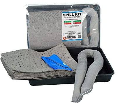 20 Litre General Purpose Compact Spill Kit with Drip Tray - Efficient Spill Response and Containment Solution