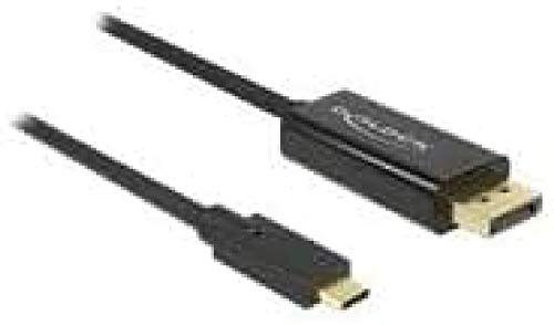 DeLock Kabel USB Type-C Stecker > Displayport Stecker (DP Alt Mode) 4K 60 Hz 2 m Schwarz