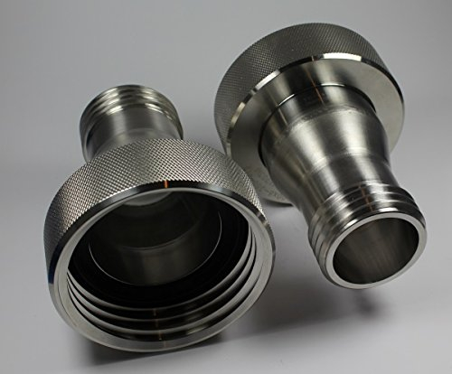 Täsler - Industrieverpackungen IBC Adapter 360° V4A - DN80 S100x8 IG auf DN50 S60x6 AG - EPDM - drehbar - für IBC Container/Regenwassertank